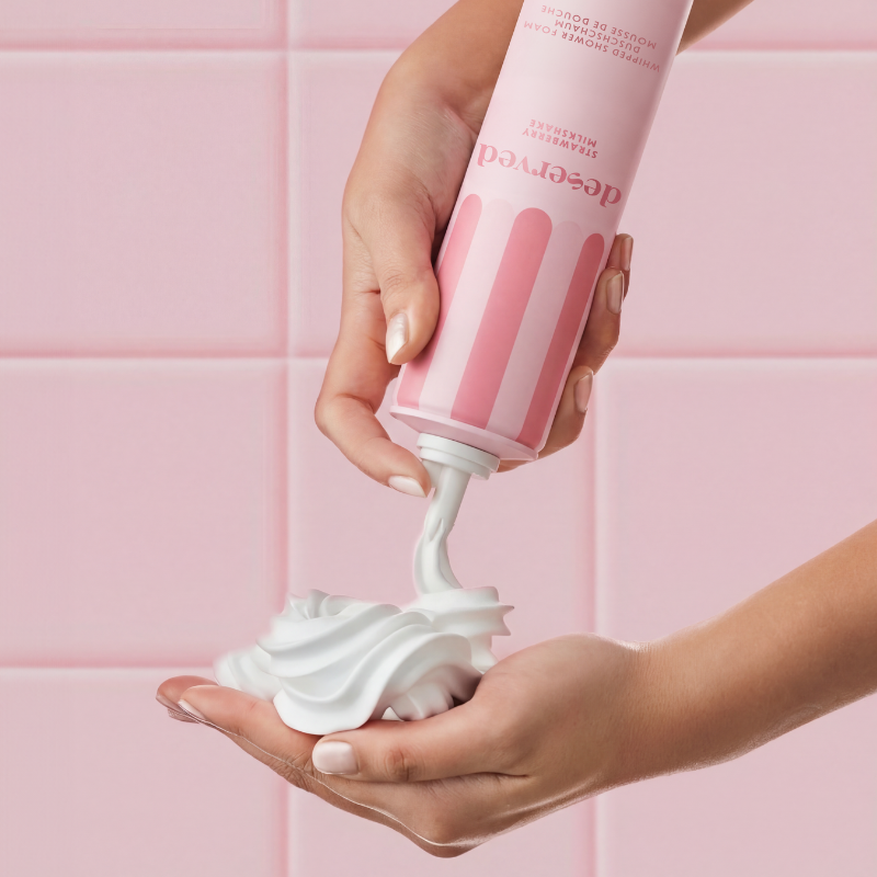 Strawberry Milkshake Whipped Shower Foam