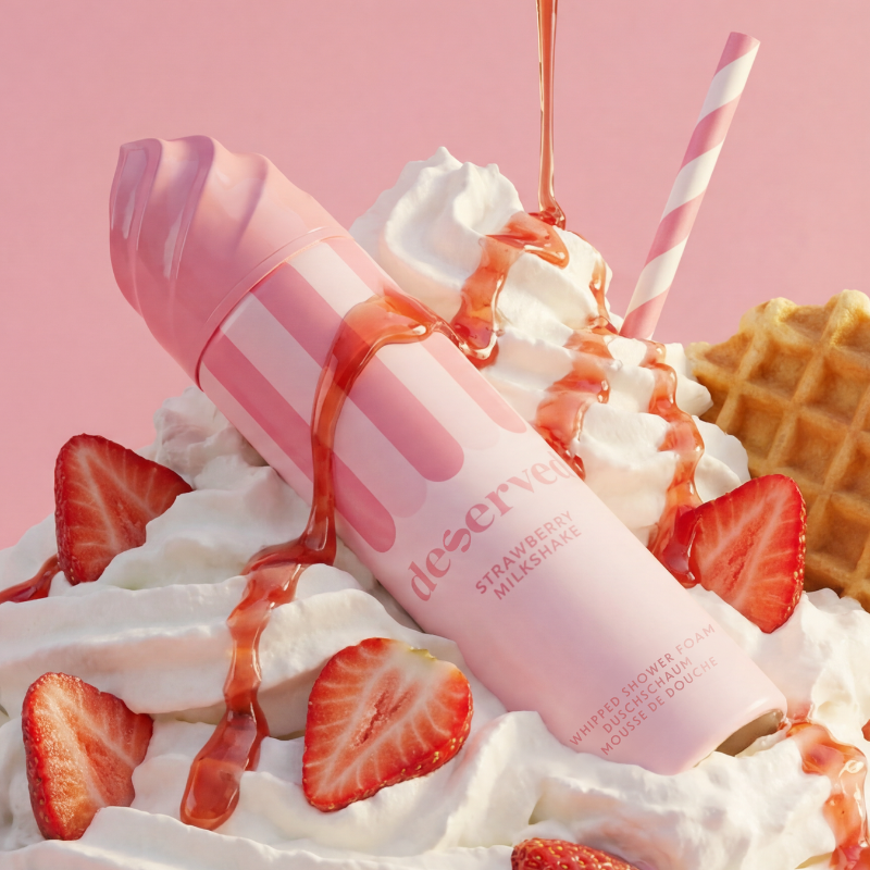 Strawberry Milkshake Whipped Shower Foam